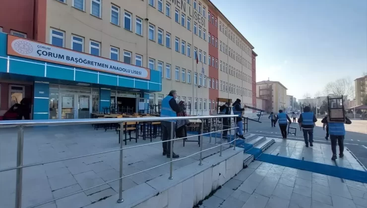 Çorum’da denetimli serbestlik yükümlüleri okullarda temizlik yaptı