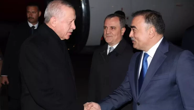 Cumhurbaşkanı Erdoğan, Bakü’ye ulaştı