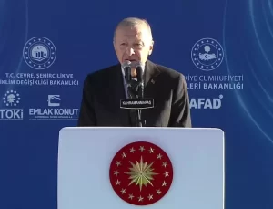 Cumhurbaşkanı Erdoğan Kahramanmaraş’ta 155 Bininci Deprem Konutunun Anahtarını Teslim Etti