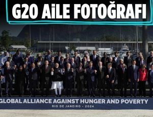 Cumhurbaşkanı Erdoğan’ın katıldığı G20 Zirvesi’nde liderlerden aile fotoğrafı