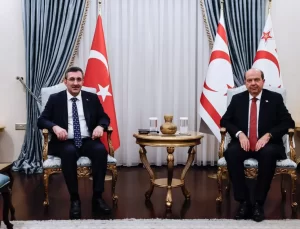 Cumhurbaşkanı Yardımcısı Yılmaz, KKTC Cumhurbaşkanı Tatar ile bir araya geldi