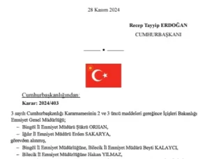 Cumhurbaşkanlığı Kararıyla 6 İlin Emniyet Müdürü Değişti, HSK’da 369 Hakim ve Savcı İçin Görev Değişikliği