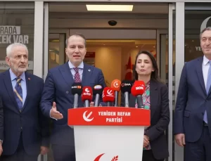 DEM Parti eş başkanları Fatih Erbakan’ı ziyaret etti