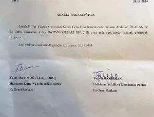 DEM Parti’den Öcalan ile Görüşme Başvurusu