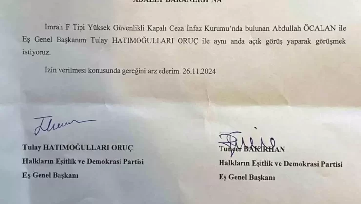 DEM Parti’den Öcalan ile Görüşme Başvurusu