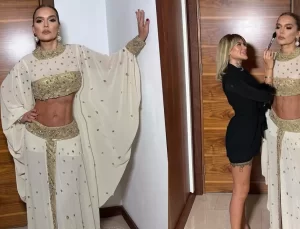 Demet Akalın, karın kaslarını sergiledi