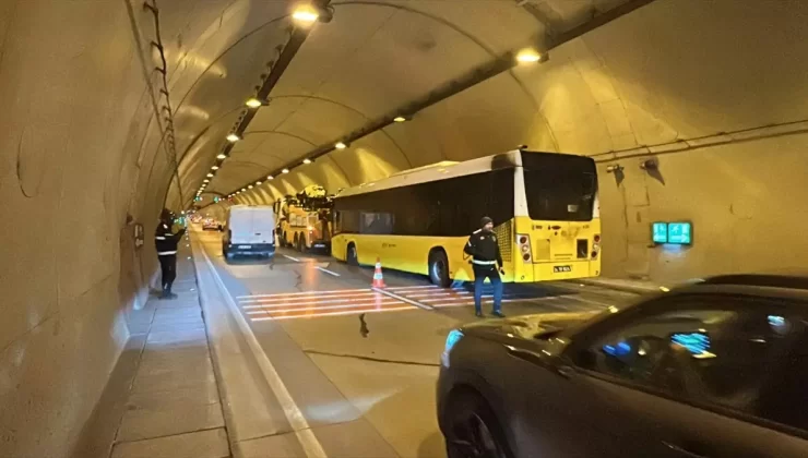 Dolmabahçe Tüneli’nde Otobüs Yangını