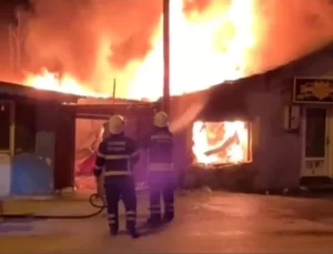 Edirne’de Depo Yangını