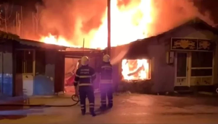 Edirne’de Depo Yangını