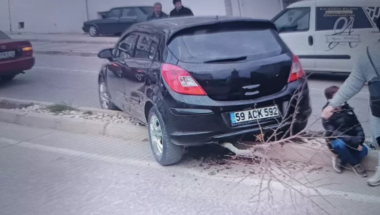 Edirne’de Park Halindeki Araç Sürücüsüne Çarptı, Ağaca Çarparak Durdurdu