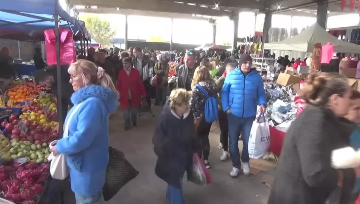 Edirne’de Pazarda Bulgar Alışverişi Artıyor