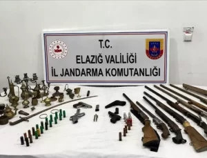 Elazığ’da Ruhsatsız Silah ve Tarihi Eser Ele Geçirildi