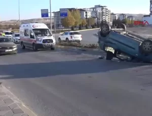 Elazığ’da Takla Atan Araçta 2 Yaralı