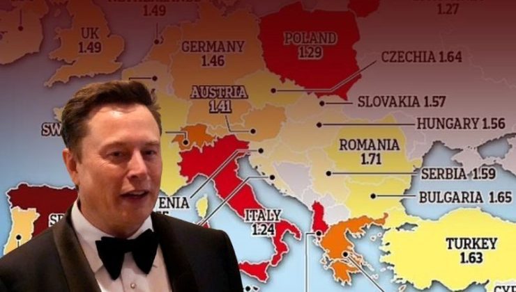 Elon Musk harita paylaştı ve uyardı! “Avrupa ölüyor”