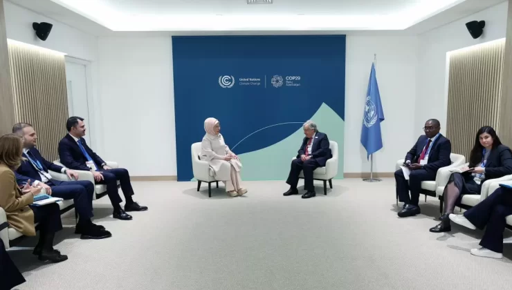 Emine Erdoğan, BM Genel Sekreteri Guterres ile görüştü