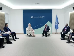 Emine Erdoğan, COP29’da BM Genel Sekreteri Guterres ile görüştü