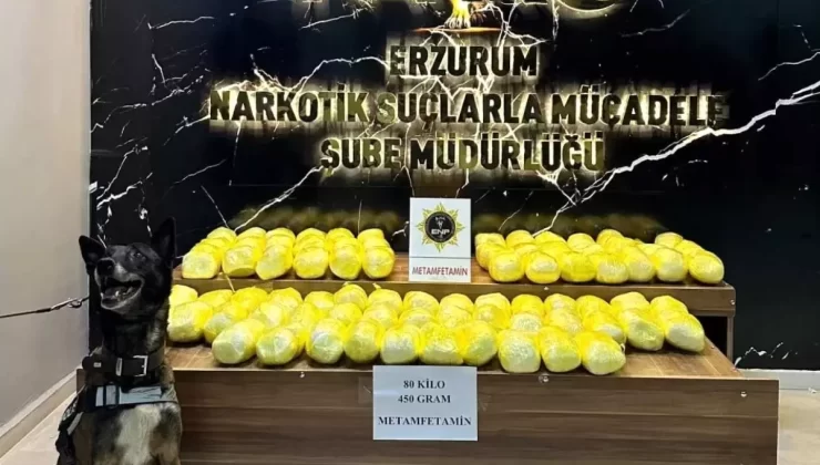 Erzurum’da 80 Kilo Uyuşturucu Ele Geçirildi