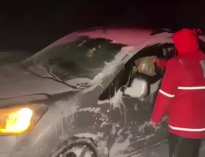 Erzurum’da Kar Yağışı Sebebiyle Kızılay Yardımda Bulundu