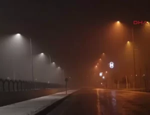 Erzurum’da Palandöken’e Kar Yağdı