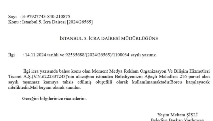 Eyüpsultan Belediyesi’nin Borcu Karşılığı Mezarlık Arazisi Teklifi Tepki Çekti