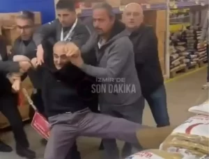 Fiyatları görünce cinnet geçiren adam, marketten sürüklenerek atıldı