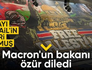 Fransız Bakan’dan PSG’nin açtığı ‘Özgür Filistin’ pankartına tepki