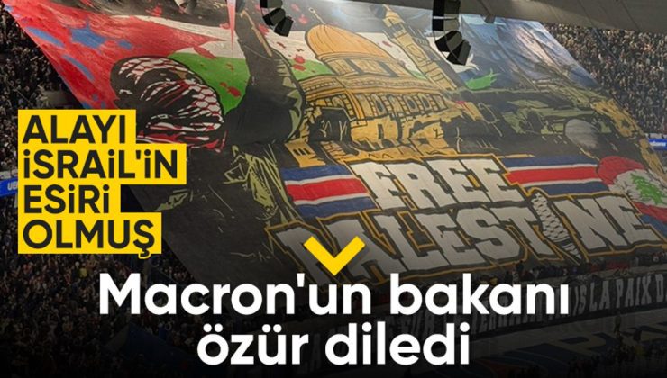 Fransız Bakan’dan PSG’nin açtığı ‘Özgür Filistin’ pankartına tepki