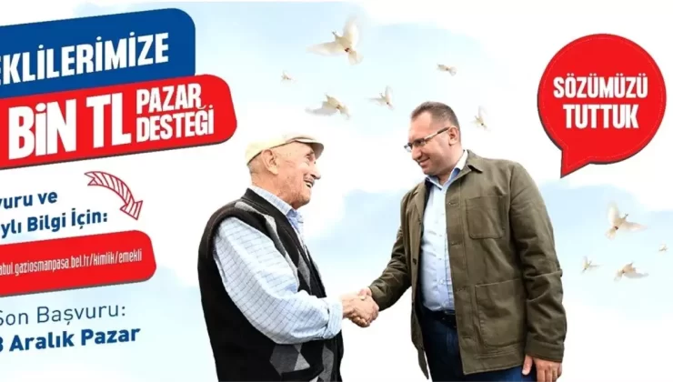 Gaziosmanpaşa’da Emeklilere Pazar Desteği Programı Başladı