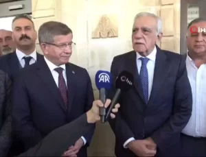 Gelecek Partisi Genel Başkanı Davutoğlu, Ahmet Türk ile Görüştü