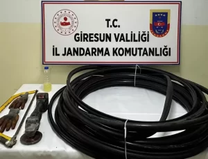 Giresun’da Kablo Hırsızlarına Operasyon