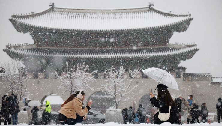 Güney Kore’de kar rekoru! 100 yılın en yoğun karı yağdı