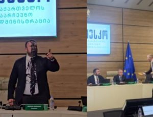 Gürcistan’da gerginlik: Seçim Komisyonu Başkanı’na siyah boya fırlatıldı