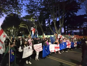 Gürcistan’da Seçim Protestosu