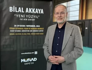 Hattat Bilal Akkaya’nın “Yeni Yüzyıl” sergisi MÜSİAD EXPO’da sanatseverle buluştu