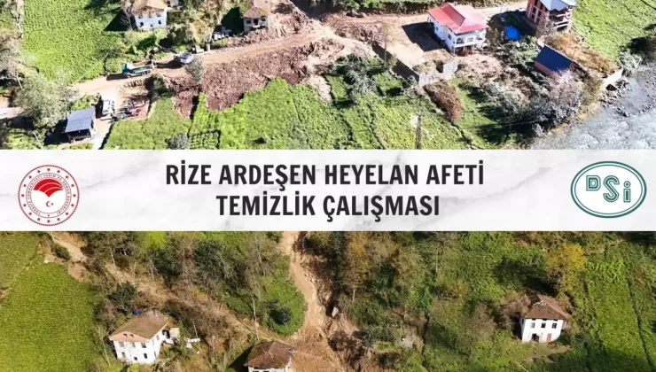 Heyelan Temizlik Çalışmaları Tamamlandı