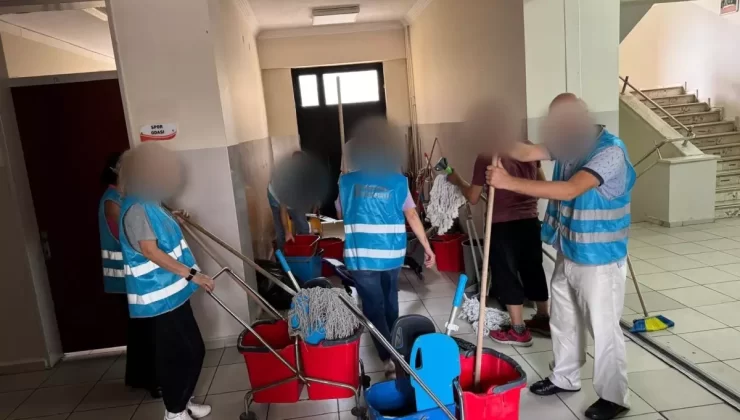 Hükümlülerden Okullara Temizlik Desteği