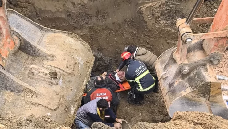 İnegöl’de Altyapı Çalışmasında Göçük: İşçi Yaralandı