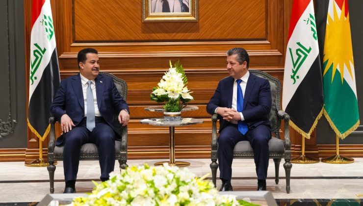Irak Başbakanı Sudani, IKBY Başbakanı Barzani ile bir araya geldi