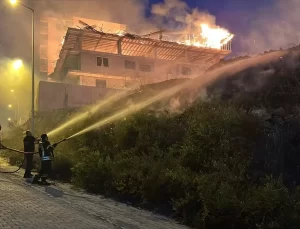 İskenderun’da İnşaat Yangını