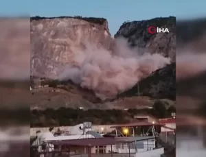 İskenderun’da Taş Ocağı Patladı, Toz Bulutu Kapladı