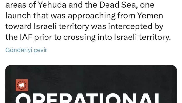 İsrail’e Yemen’den Füze Saldırısı