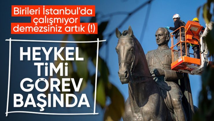 İstanbul Büyükşehir Belediyesi’nden heykel bakımı