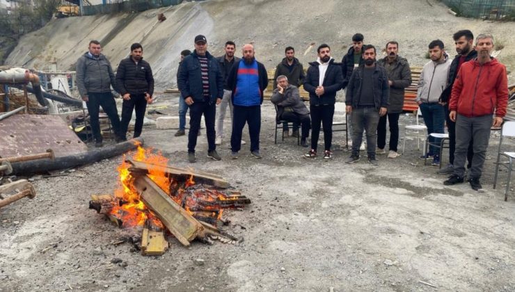 İstanbul’da metro inşaatında paralarını alamayan işçiler eylem yaptı
