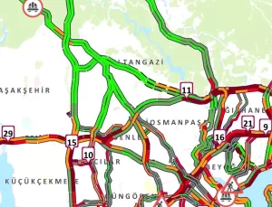 İstanbul’da Trafik Yoğunluğu Yüzde 90