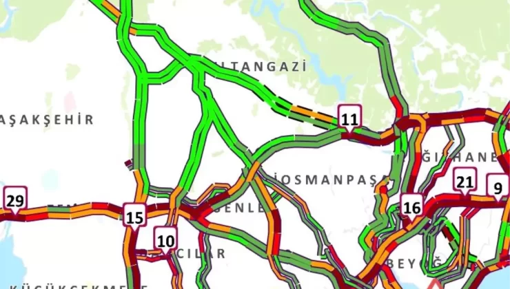 İstanbul’da Trafik Yoğunluğu Yüzde 90