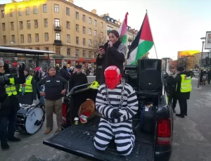 İsveç’te Filistin Destek Gösterisi