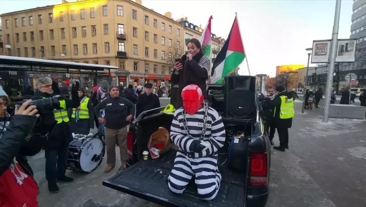 İsveç’te Filistin Destek Gösterisi