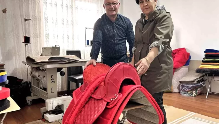 Kadın Girişimciden Eyer Üretimi