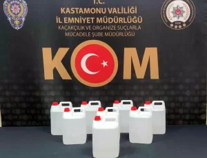 Kastamonu’da 40 Litre Kaçak Alkol Ele Geçirildi