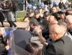 Kayyum atanan Mardin Belediye binası önünde ortalık karıştı